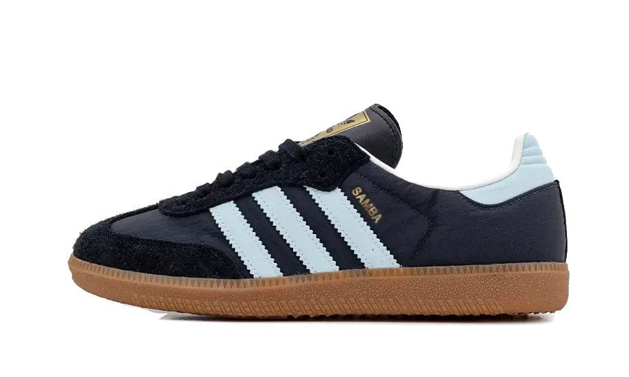 Blue adidas samba shoes online