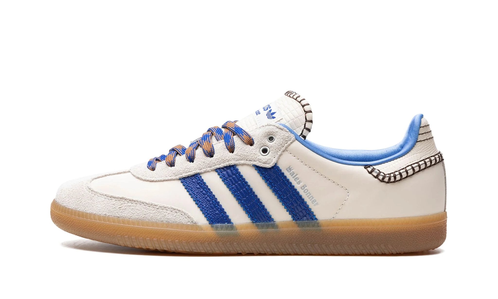 Adidas samba white and blue best sale