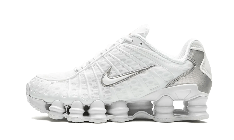 Nike Shox TL White Metallic Silver Max Orange AV3595 100