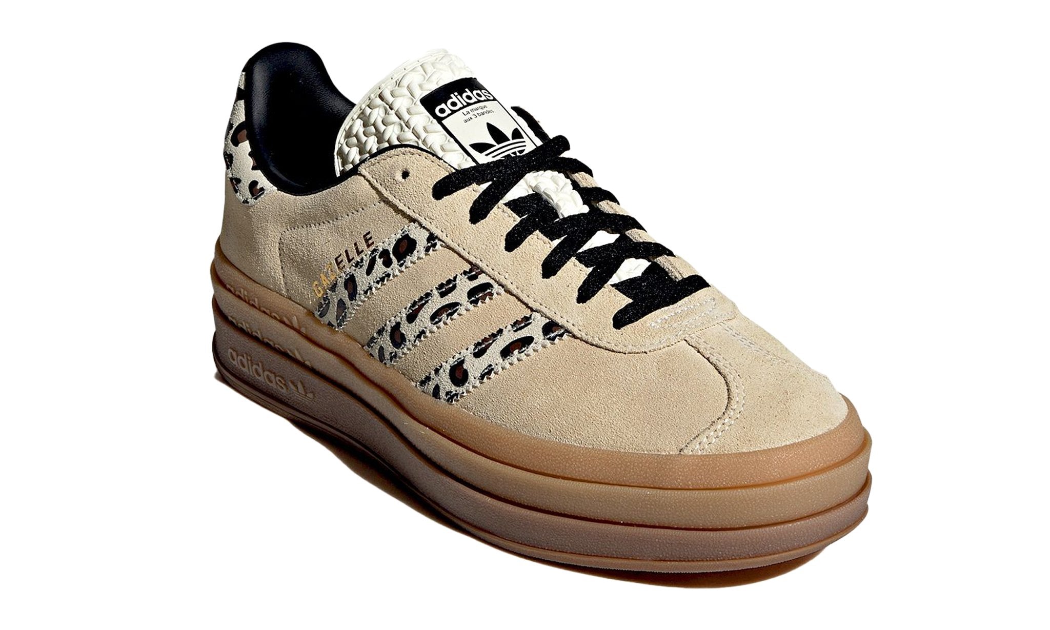 adidas Gazelle Bold Cream Black Leopard W