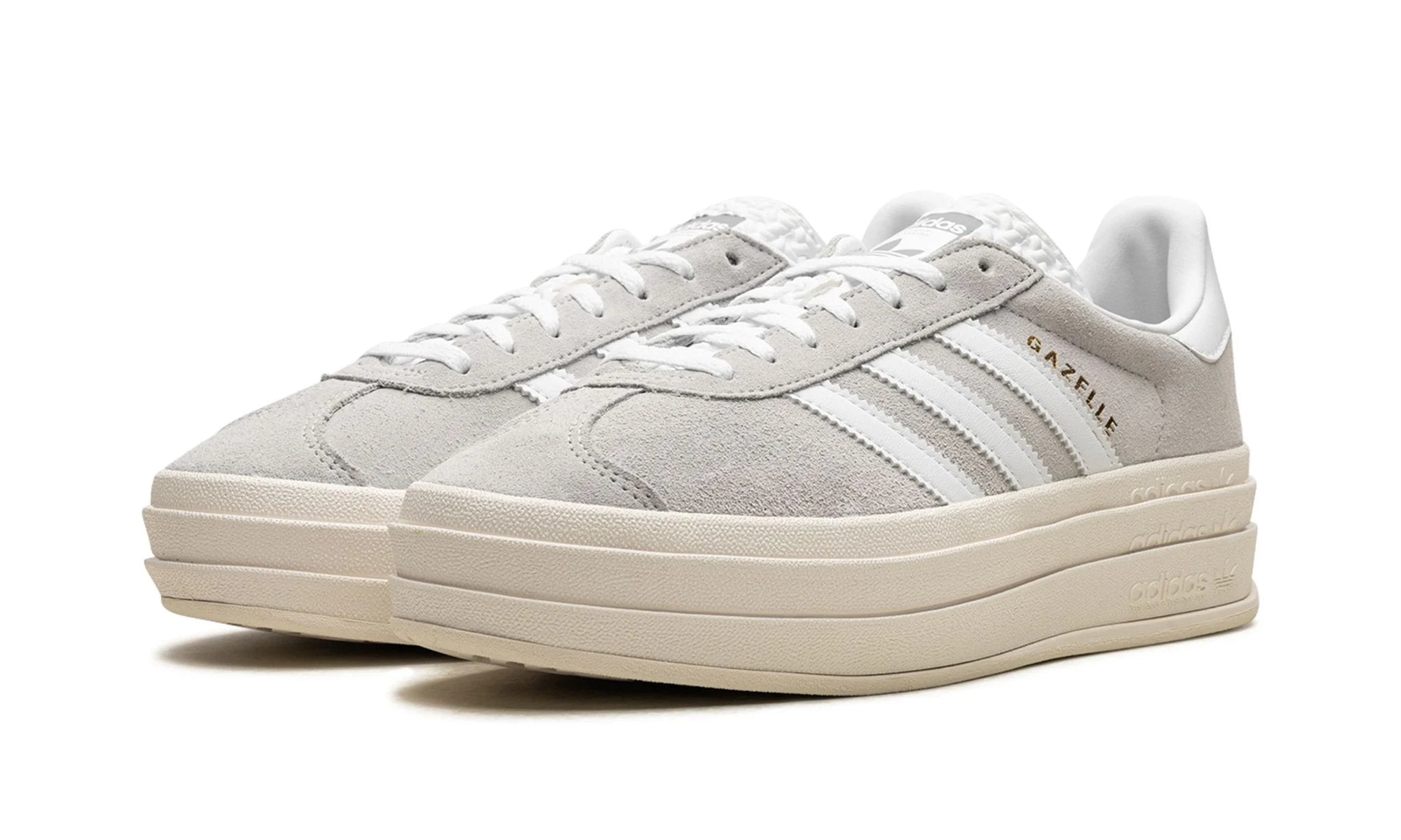 Adidas Gazelle Bold Grey White (Women's) - HQ6893 - Sneakers