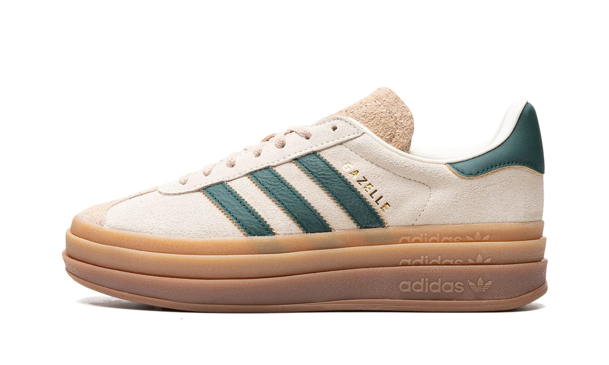 adidas Gazelle Bold Magic Beige Collegiate Green (W) - ID7056 - Sneakers