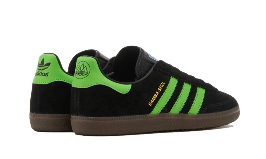 Adidas Samba Deco SPZL Core Black Lucid Lime - IF5738 - sneakers