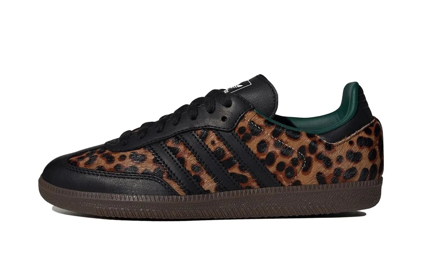 Adidas Samba OG Black Green Leopard - JI2735 - sneakers