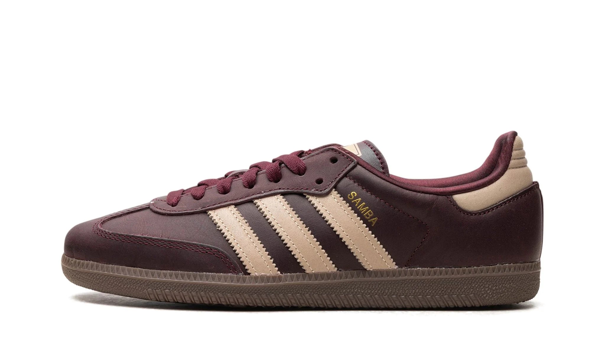 adidas Samba OG Maroon Crystal Sand (Women's) - IF7004 - Men's and Women's Sneakers > Sneakers > Adidas Samba > Low - Top Sneakers