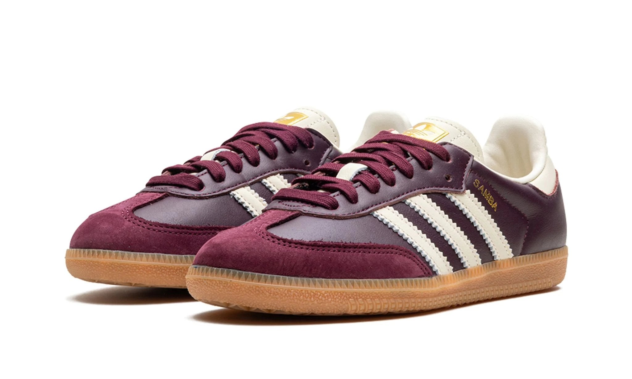 adidas Samba OG Maroon Gold Metallic W ID0477