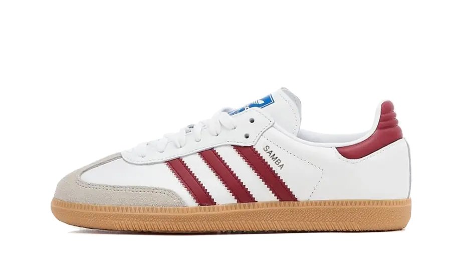 Adidas Samba OG White Burgundy Gum - IF3813 - sneakers