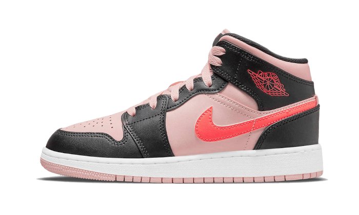 Air Jordan 1 Mid Black Pink Crimson - 554725 - 604 - sneakers