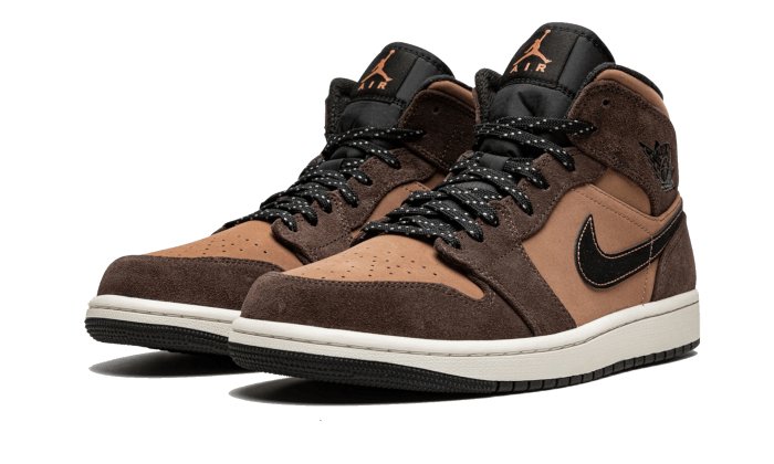 Air Jordan 1 Mid Earthy Brown - DC7294 - 200 - sneakers