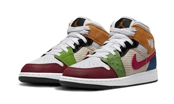 Air Jordan 1 Mid SE Patchwork - DR6957 - 100 - sneakers