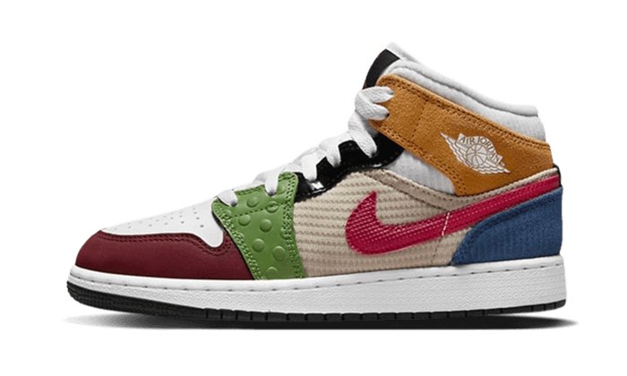 Air Jordan 1 Mid SE Patchwork - DR6957 - 100 - sneakers