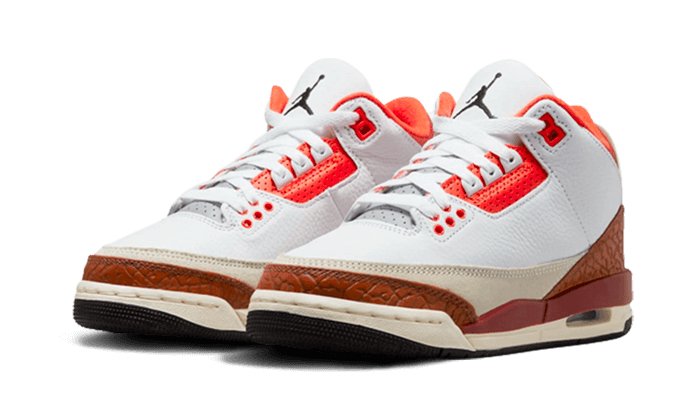 Jordan 3 orange white best sale