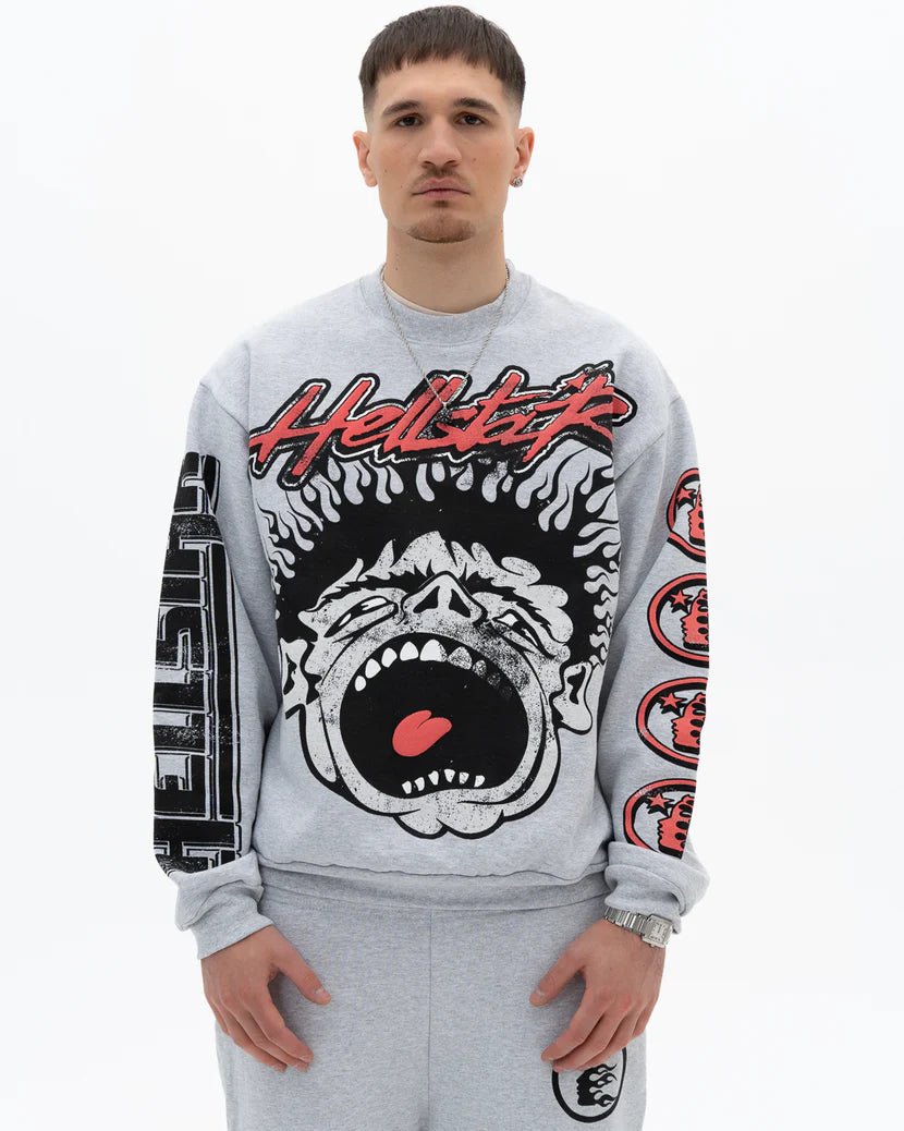 Hellstar Records Crewneck Grey - 