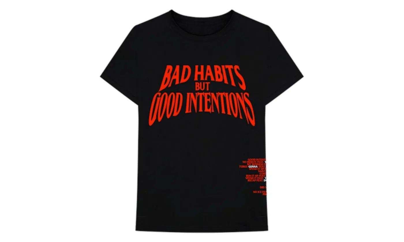 Nav x Vlone Bad Habits Tee Black - NAV - NXVBHT - BLACK - apparels