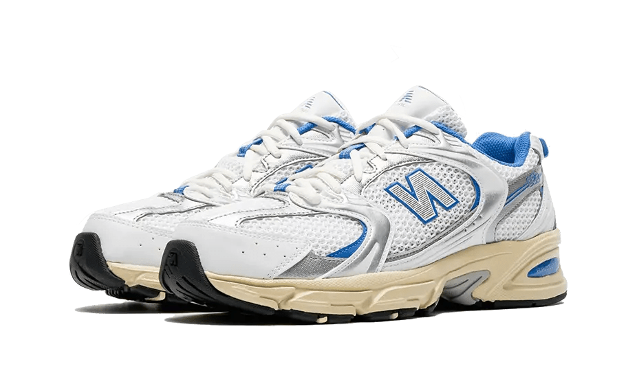 New balance 530 white blue best sale