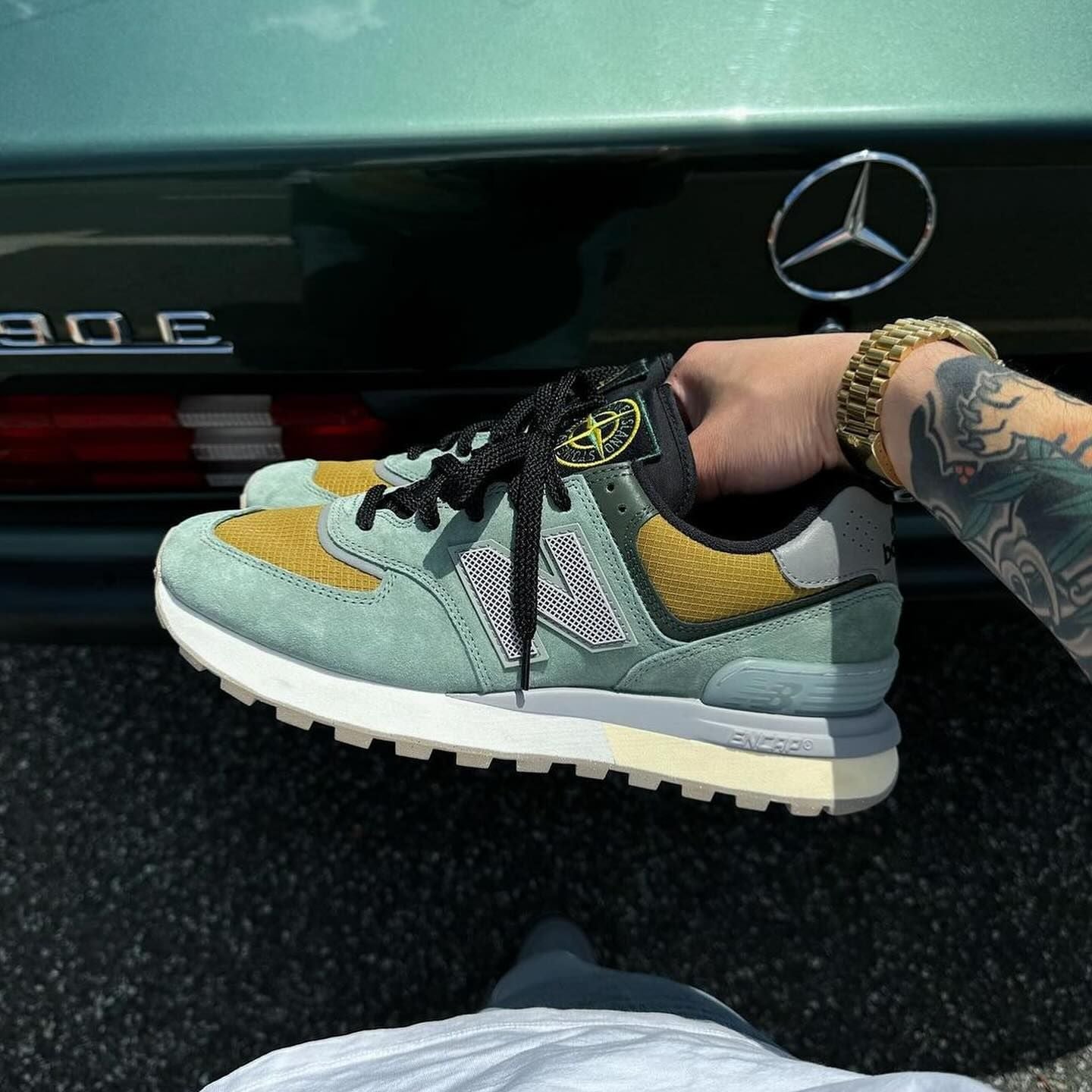 New Balance 574 Legacy Stone Island Light Green - U574LGTN - Men's and Women's Sneakers > Sneakers > New Balance 574 > Low - Top Sneakers