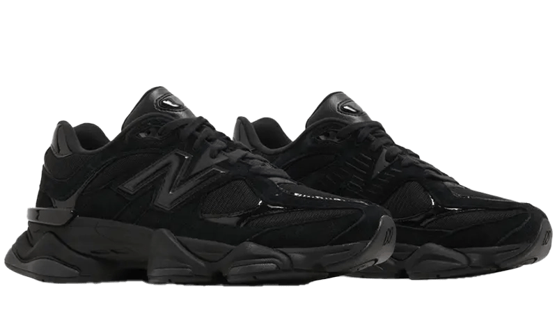 New Balance 9060 Triple Black Patent - U9060ZBO - sneakers