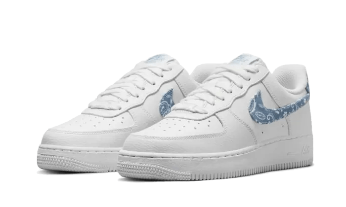 Nike Air Force 1 Low '07 Essential White Worn Blue Paisley - DH4406 - 100 - sneakers