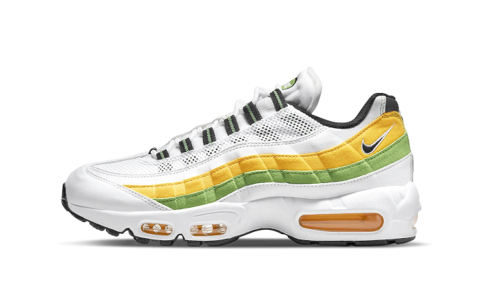 Nike Air Max 95 Essential White Green Apple Tour Yellow - DQ3429 - 100 - sneakers