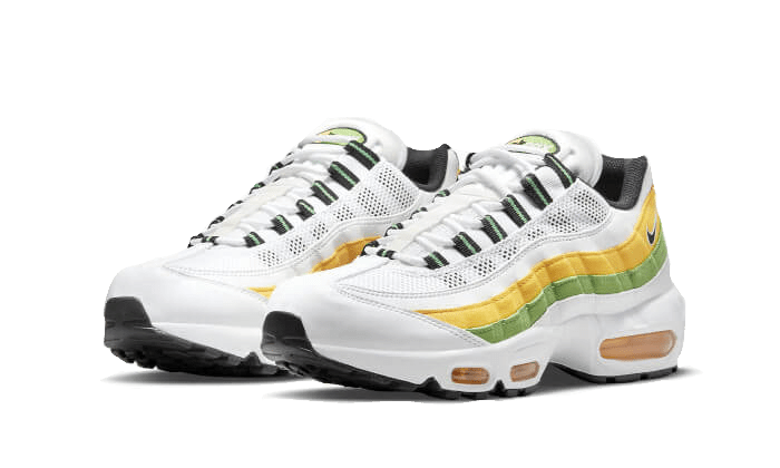 Nike Air Max 95 Essential White Green Apple Tour Yellow - DQ3429 - 100 - sneakers