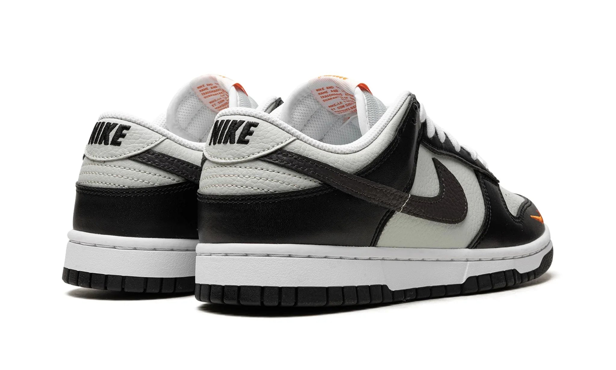 Black nike shoes with orange swoosh online