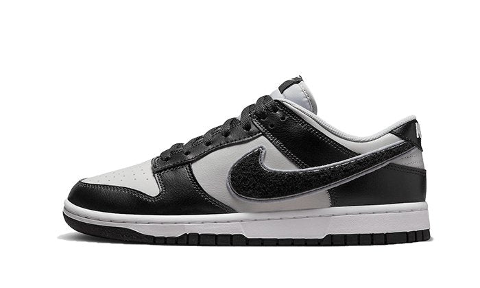 Nike Dunk Low Chenille Swoosh Grey Black - DQ7683 - 001 - sneakers