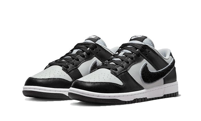 Nike Dunk Low Chenille Swoosh Grey Black - DQ7683 - 001 - sneakers