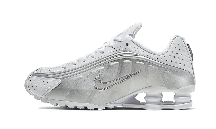 Nike Shox R4 White Metallic Silver - AR3565 - 101 - sneakers