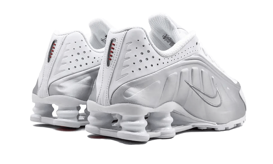 Nike Shox R4 White Metallic Silver - AR3565 - 101 - sneakers